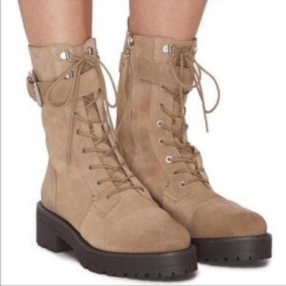 Sam Edelman Shoes - Sam Edelman Junip Lug Sole Lace Up Combat Boot Safari Tan Sz 10